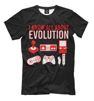 Мужская футболка Знаю всё об эволюции