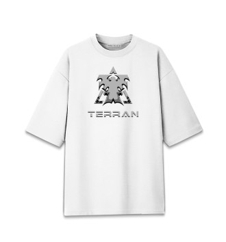 Женская Хлопковая футболка оверсайз StarCraft II Terran