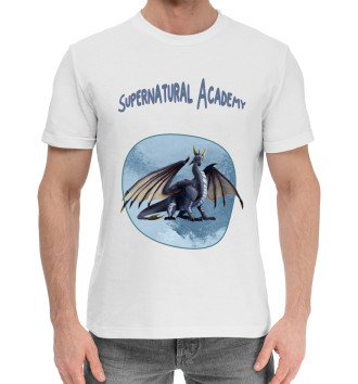 Мужская Хлопковая футболка Supernatural academy