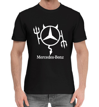 Мужская Хлопковая футболка Mercedes-Benz (Чёртик)