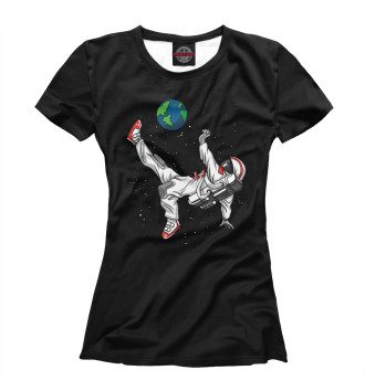 Футболка для девочек Space Astronaut Soccer