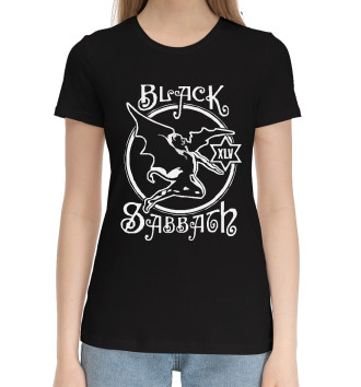 Женская Хлопковая футболка Black Sabbath демон