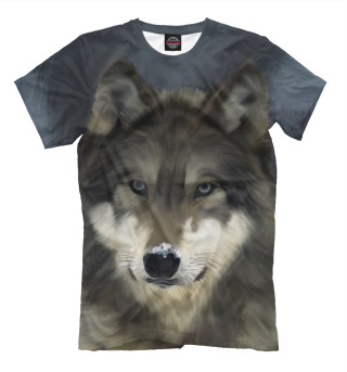 Мужская футболка Картинка волк