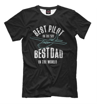 Мужская футболка Лучший пилот в небе-лучший отец в мире