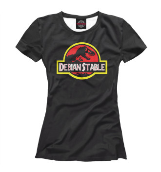 Женская Футболка Debian Stable
