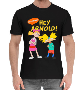 Мужская Хлопковая футболка Hey, Arnold!