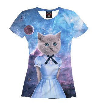 Женская футболка Коты в платьях