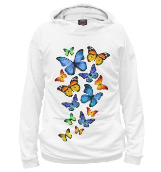 Женское Худи Цветные бабочки