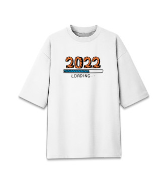 Женская Хлопковая футболка оверсайз Новый год 2022