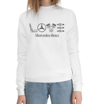 Женский Хлопковый свитшот LOVE Mercedes-Benz
