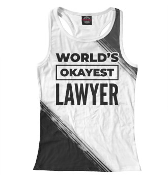 Женская Борцовка World's okayest Lawyer (полосы)
