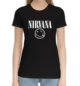 Женская хлопковая футболка Nirvana