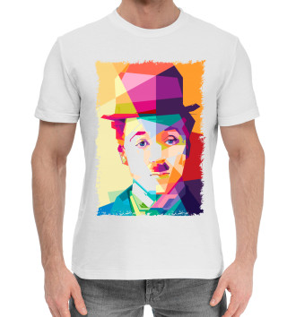 Мужская Хлопковая футболка Чарльз Чаплин