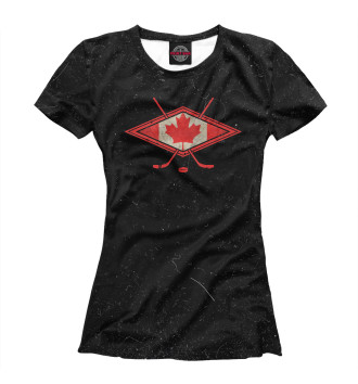 Футболка для девочек Canadian Hockey Flag