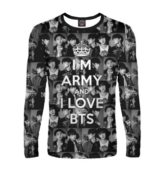 Мужской Лонгслив I am army and I lover BTS