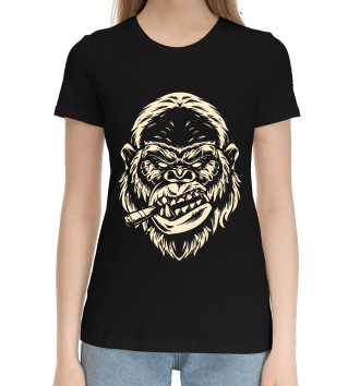 Женская Хлопковая футболка King Kong#6