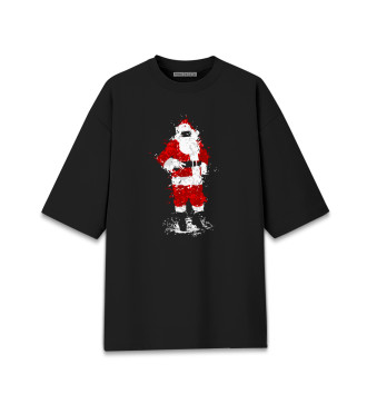 Мужская Хлопковая футболка оверсайз Санта