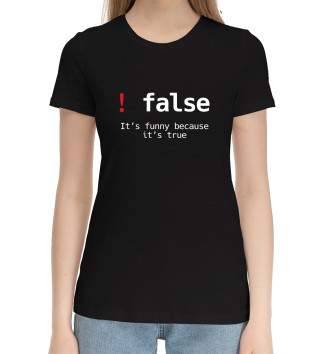 Женская Хлопковая футболка False
