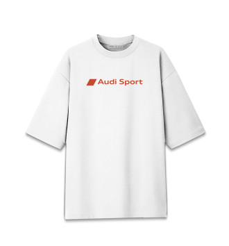 Женская Хлопковая футболка оверсайз Audi sport