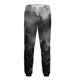 Мужские спортивные штаны Деревья в тумане
