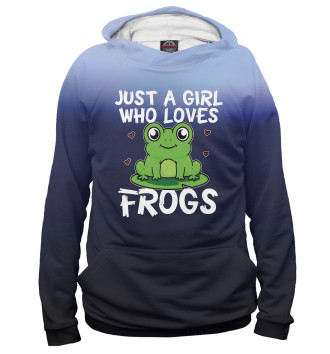 Женское Худи Just A Girl Who Loves Frogs