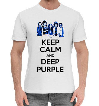 Мужская Хлопковая футболка Слушай Deep Purple