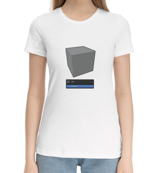 Женская Хлопковая футболка Default Cube Delete