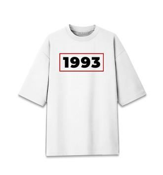 Мужская Хлопковая футболка оверсайз 1993 - в красной рамке