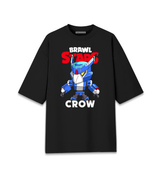 Женская Хлопковая футболка оверсайз Brawl Stars, Crow