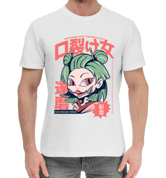 Мужская Хлопковая футболка Kuchisake Onna Demon