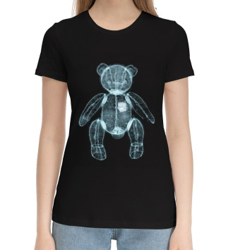 Женская Хлопковая футболка Рентген мишки