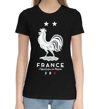 Женская Хлопковая футболка Сборная Франции