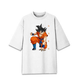 Мужская Хлопковая футболка оверсайз Goku