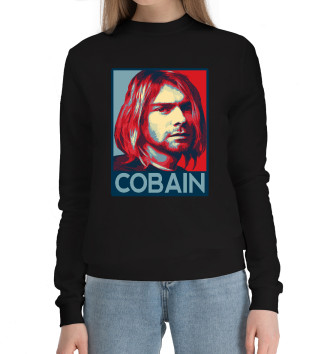 Женский Хлопковый свитшот Kurt Cobain (Nirvana)