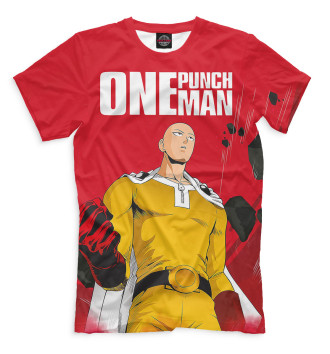 Футболка для мальчиков One-Punch Man сайтама красный