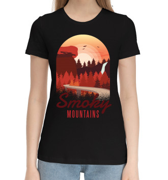 Женская Хлопковая футболка Smoky Mountains