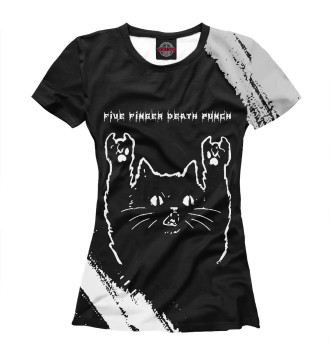 Женская Футболка Five Finger Death Punch Cat
