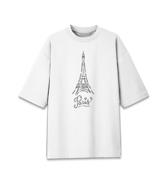 Мужская Хлопковая футболка оверсайз Париж (Франция)