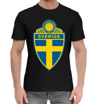 Мужская Хлопковая футболка Сборная Швеции