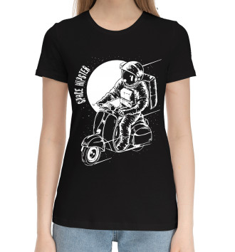 Женская Хлопковая футболка Space hipster