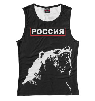 Женская Майка Русский медведь и герб
