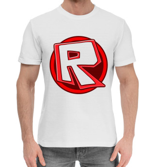Мужская хлопковая футболка Roblox Logo