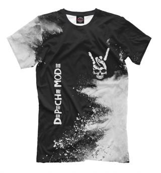 Мужская футболка Depeche Mode Рок Символ на темном брызги