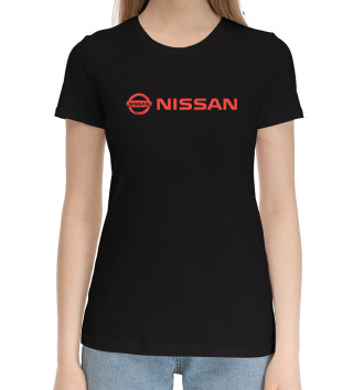 Женская Хлопковая футболка Nissan