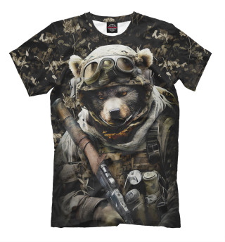 Мужская футболка Медведь солдат спецназа
