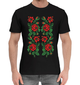 Мужская Хлопковая футболка Белорусская вышиванка