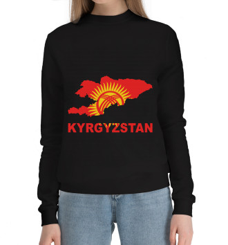 Женский Хлопковый свитшот Киргизстан