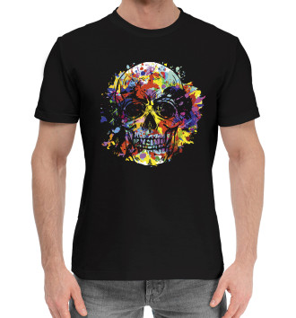 Мужская Хлопковая футболка Color skull