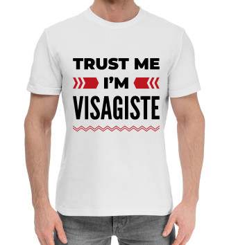 Мужская Хлопковая футболка Trust me - I'm Visagiste