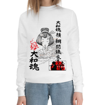 Женский Хлопковый свитшот Japan Samurai